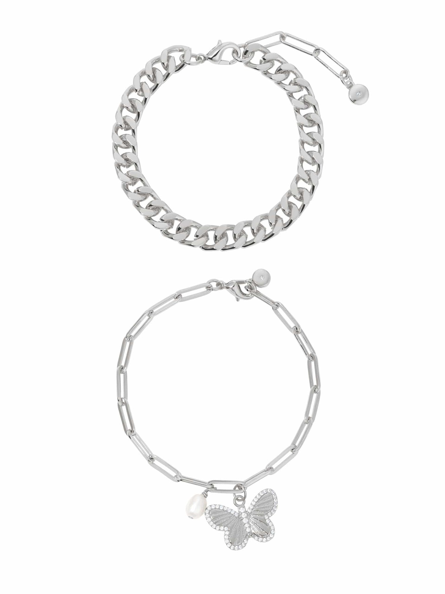 Ettika Bracelets Silver Plated / One Size Butterfly Bracelet Set