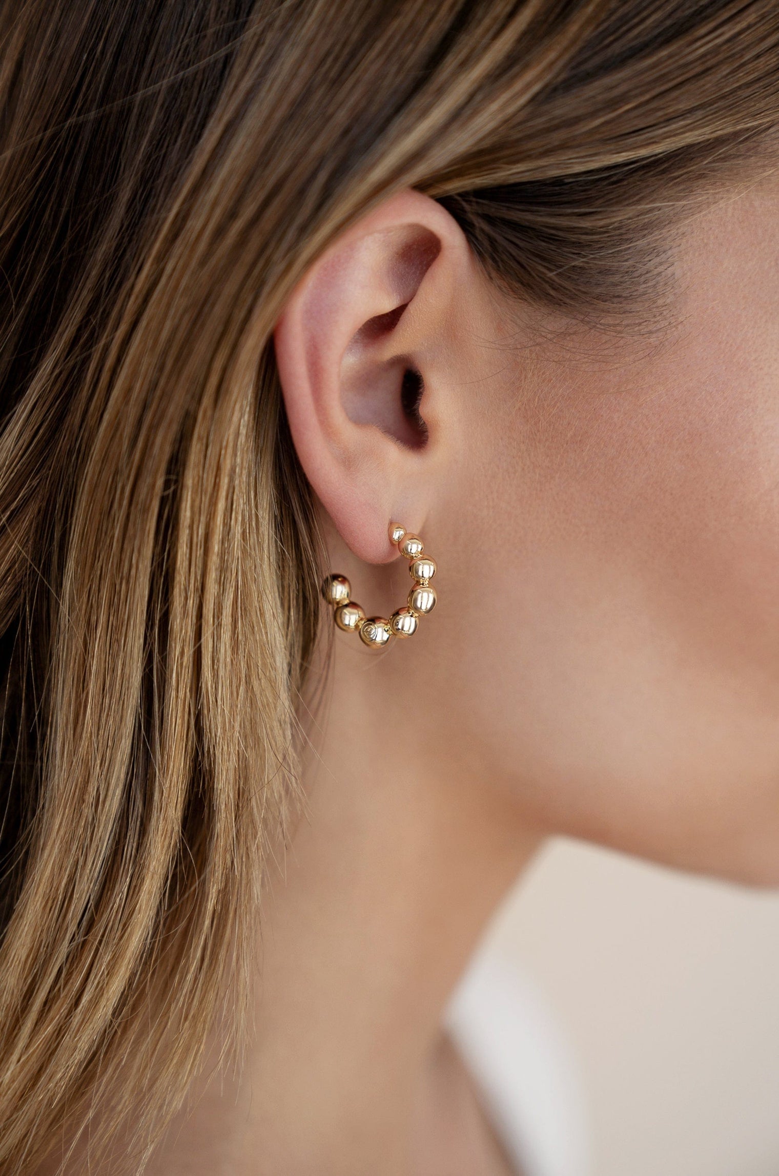 Ettika Earrings Bubble Huggie Hoops