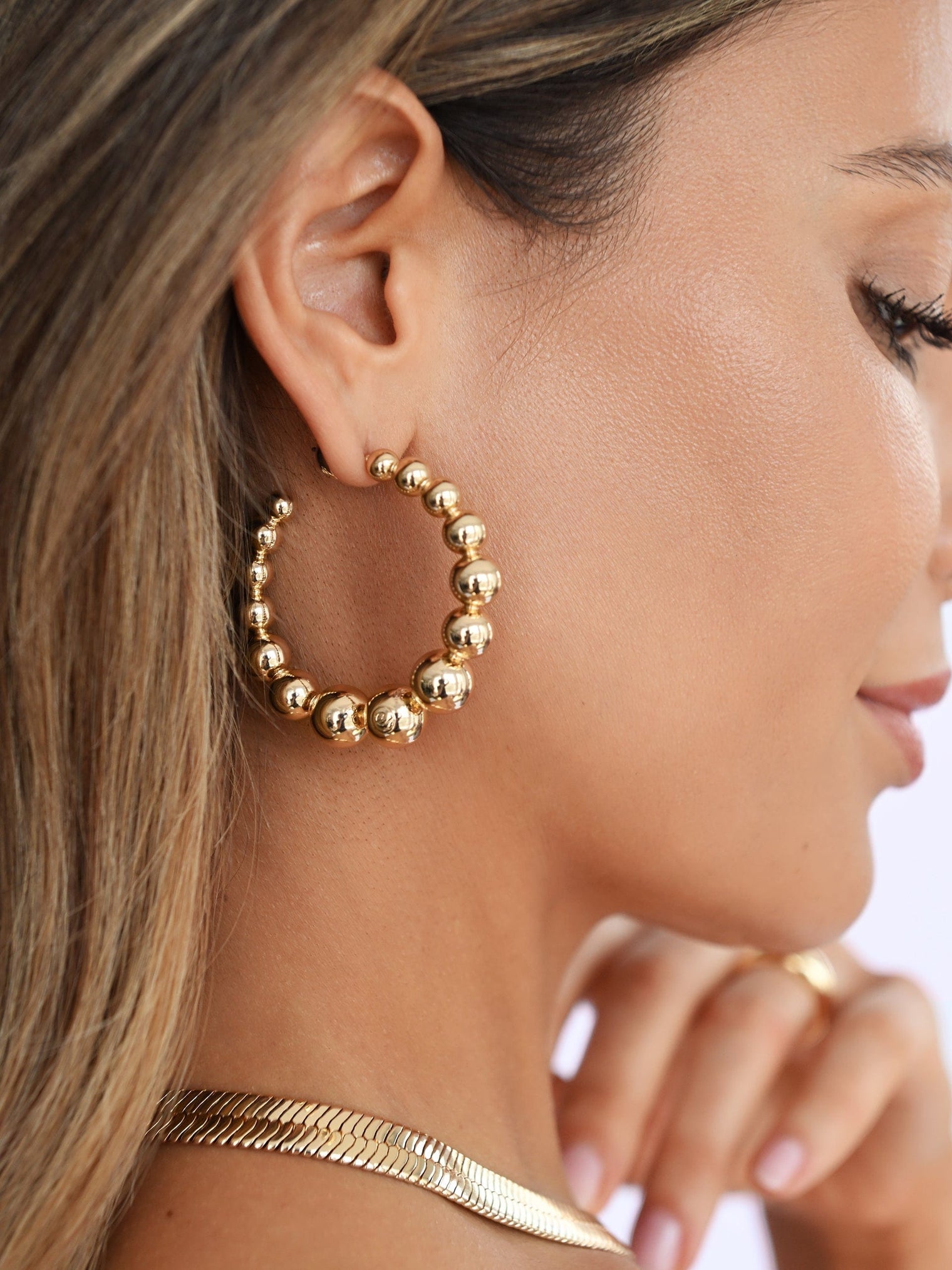 Ettika Earrings Bubble Ball Hoops