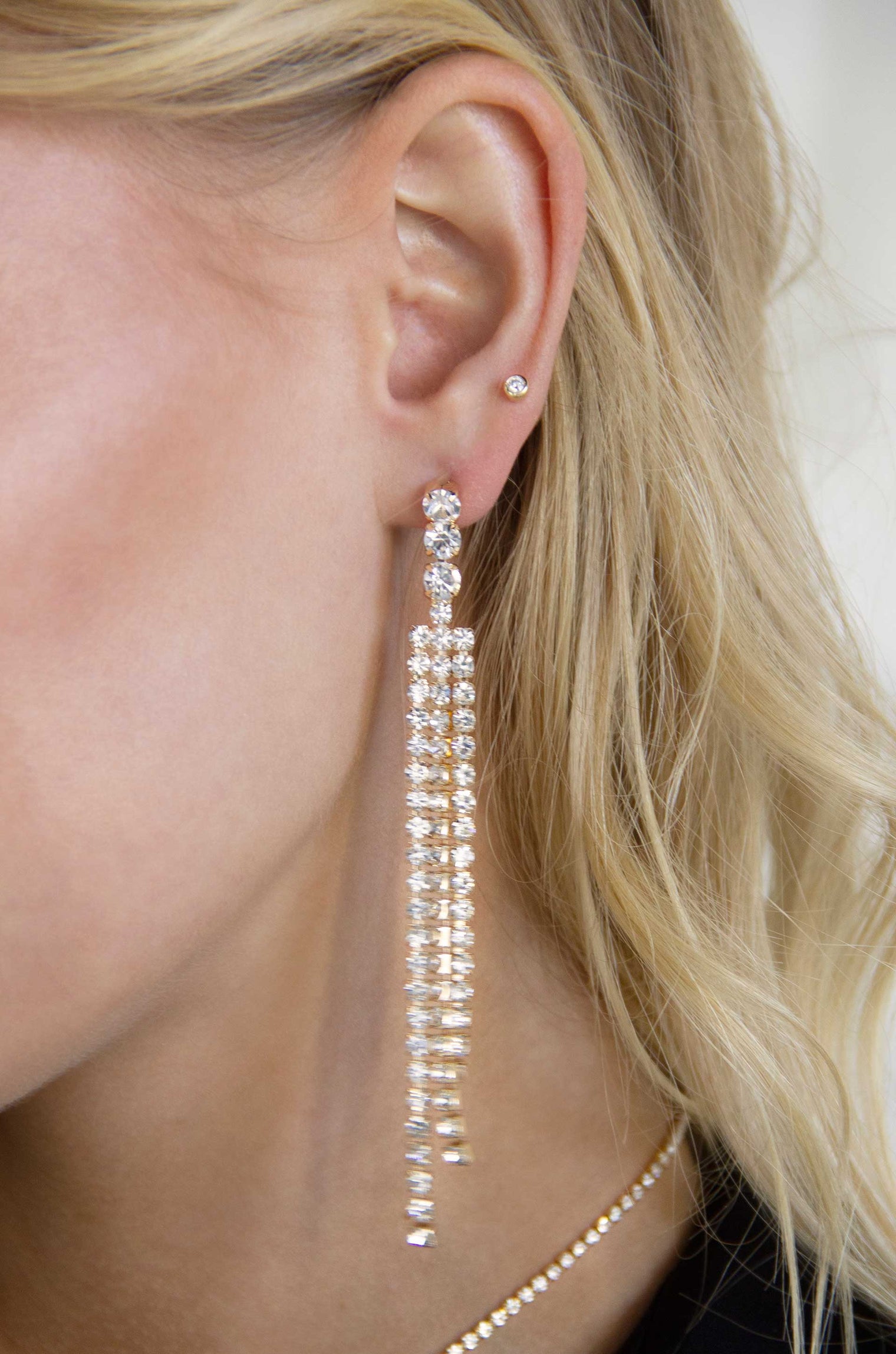 Ettika Earrings Clear Crystals / One Size The Moment Crystal Dangle Earrings