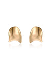 Ettika Earrings 18k Gold Plated / One Size Curved Stud Earrings
