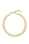 Ettika Necklaces 18k Gold Plated / One Size Snake Smooth Herringbone Chain 18k Gold Plated Necklace