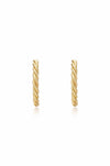 Ettika Earrings 18k Gold Plated / One Size Spun Strands 18k Gold Plated Hoop Earrings