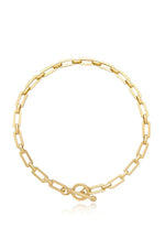 Ettika Necklace Golden Flat Rectangle Chain Necklace