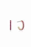 Ettika Earrings Colorful Crystal 18k Gold Plated Huggie Earrings