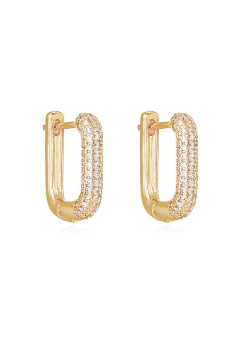 Ettika Jewelry Petite Pave Huggie Earrings