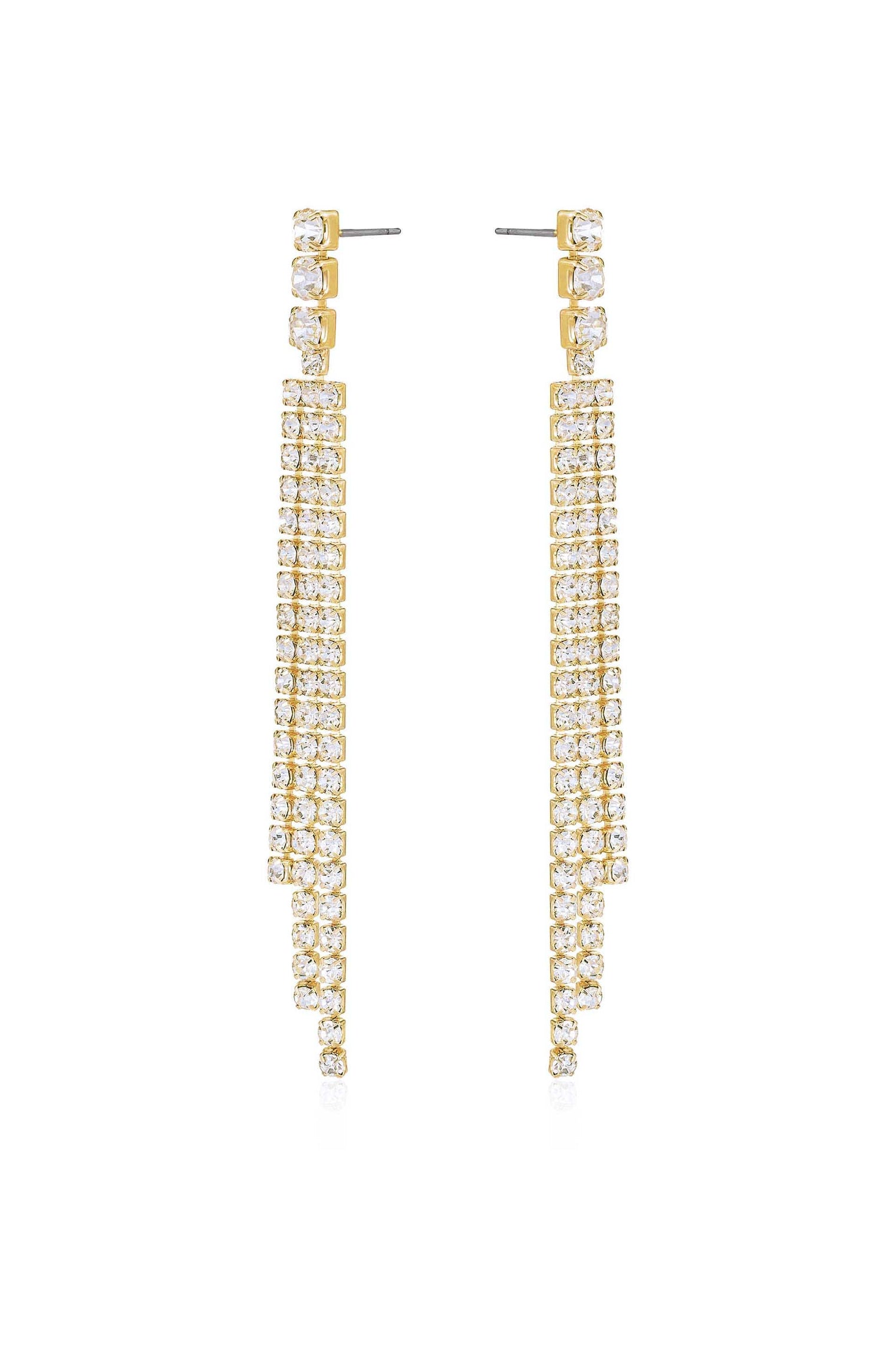 Ettika Earrings Clear Crystals / One Size The Moment Crystal Dangle Earrings