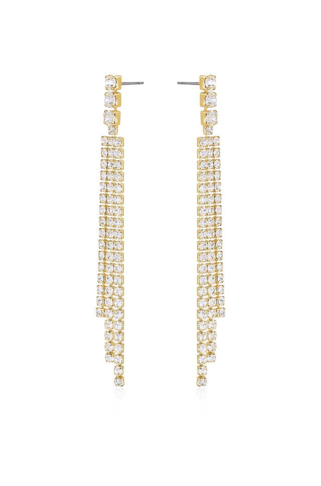 Ettika Earrings Clear Crystals / One Size The Moment Crystal Dangle Earrings