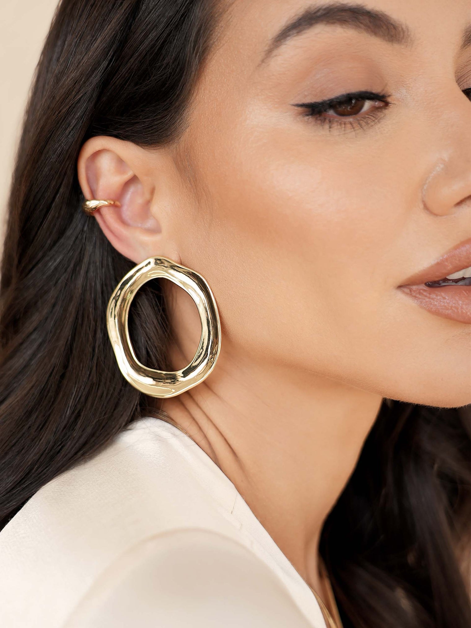 Ettika Earrings Open Circle Earrings