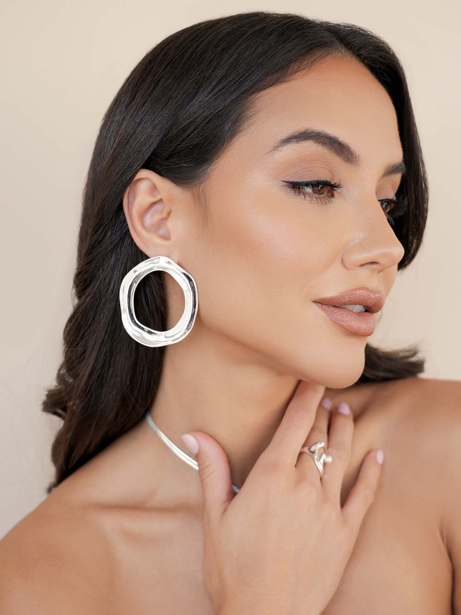 Ettika Earrings Open Circle Earrings
