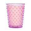 K. Hall Designs Candles Rhubard & Rose Hobnail Glass Candle