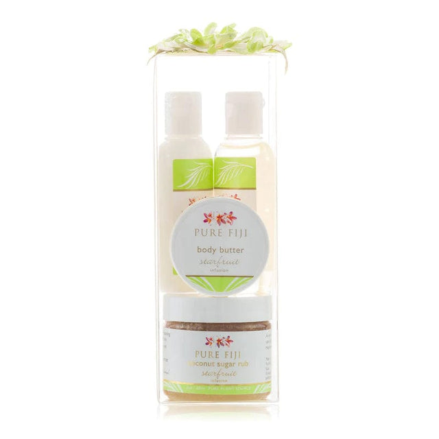 Pure Fiji Bath & Body Gift Set Starfruit Home Spa Get Glowing Ritual Travel Size Set