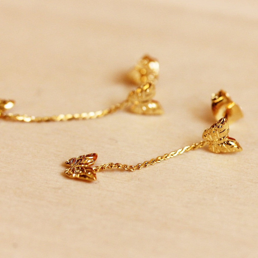 Diament Jewelry Earrings Butterfly Chain Earrings