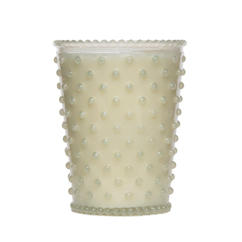 K. Hall Designs Candles White Flower Hobnail Glass Candle