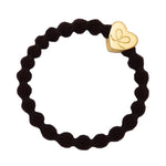 by Eloise LONDON Hair Band Chocolate with Gold Heart Hairband with Charm