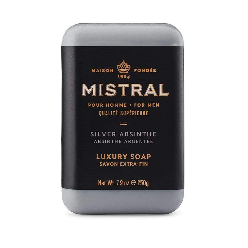Mistral Soap Bar Silver Absinthe Men's Bar Soap