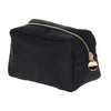 Mimi Cosmetic Bag Black Emma Round Zippered Nylon Cosmetic Pouch