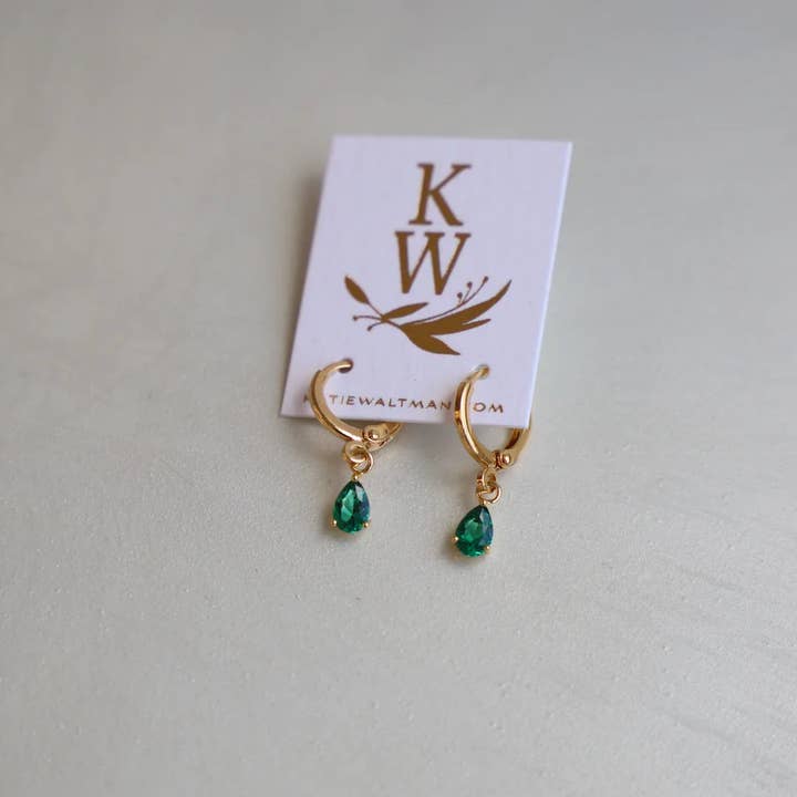 Katie Waltman Earrings May Birthstone Teardrop Earrings