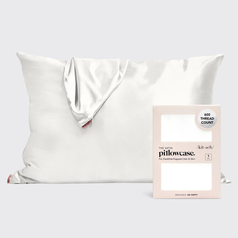 Kitsch Pillowcase Ivory Kitsch Standard Size Satin Pillowcase