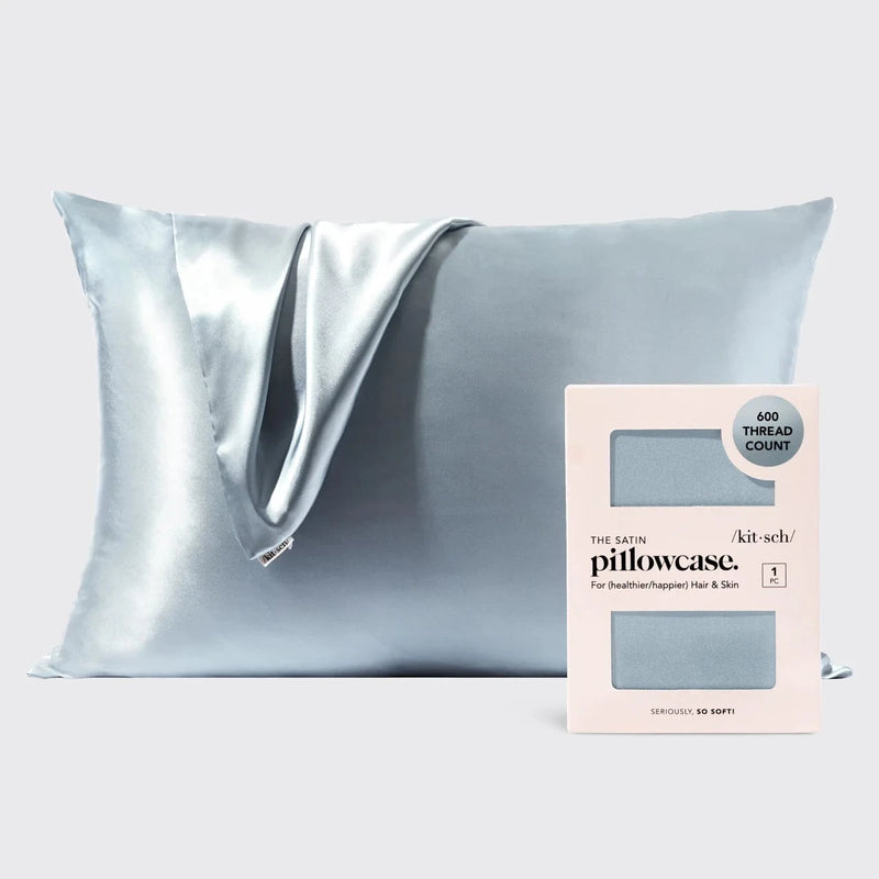 Kitsch Pillowcase Haze Blue Kitsch Standard Size Satin Pillowcase