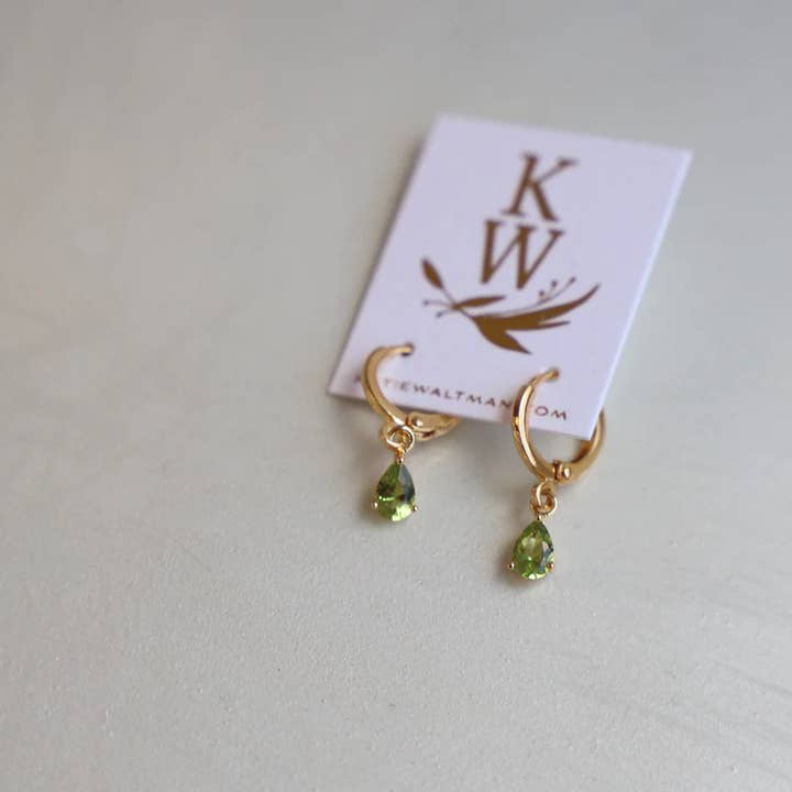 Birthstone Teardrop Earrings