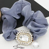 Eiluj Scrunchies Blue Gem Satin Scrunchie