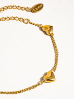 Vivre 18K Gold Non-Tarnish Petite Heart Bracelet