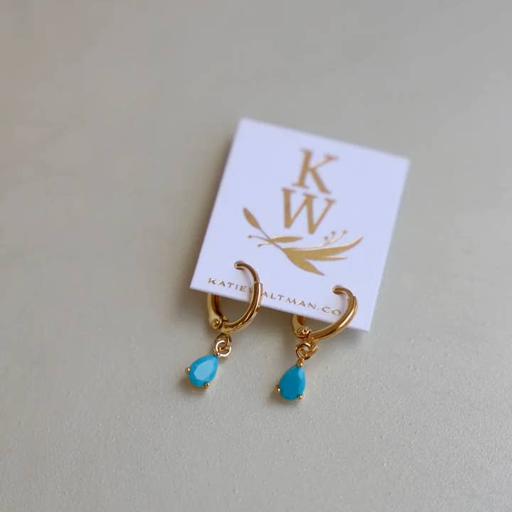 Birthstone Teardrop Earrings