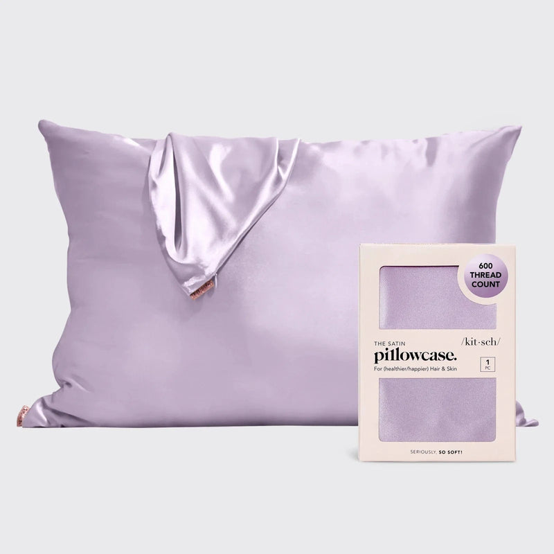 Kitsch Pillowcase Lavender Kitsch Standard Size Satin Pillowcase