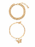 Ettika Bracelets 18k Gold Plated / One Size Butterfly Bracelet Set