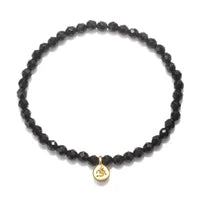 Om Black Onyx Gemstone Bracelet