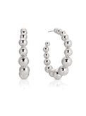 Ettika Earrings Silver Plated / One Size Bubble Ball Hoops