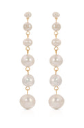 Ettika Earrings Freshwater Pearl / One Size Graduating Freshwater Pearl Earrings