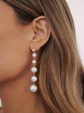 Ettika Earrings Freshwater Pearl / One Size Graduating Freshwater Pearl Earrings
