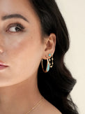 Ettika Earrings Turquoise with 18k Gold Plating / One Size Double Piercing Turquoise Earrings