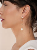 Ettika Earrings Droplet Crystal and Pearl Earring