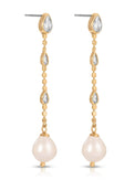 Ettika Earrings Droplet Crystal and Pearl Earring