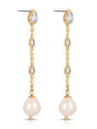 Ettika Earrings Droplet Crystal and Pearl Earring