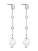 Ettika Earrings Droplet Crystal and Pearl Earring