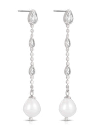 Ettika Earrings Droplet Crystal and Pearl Earring