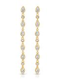 Ettika Earrings Clear Crystal with 18k Gold Plating / One Size Crystal Rainfall Earrings