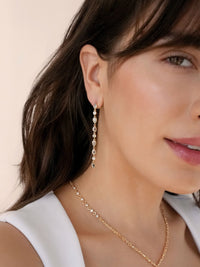 Ettika Earrings Clear Crystal with 18k Gold Plating / One Size Crystal Rainfall Earrings