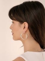 Ettika Earrings Large Marquise Crystal Hoops