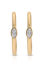 Ettika Earrings Large Marquise Crystal Hoops