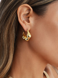 Molten Metal Hoop Earrings
