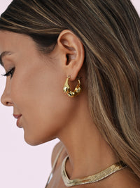 Molten Metal Hoop Earrings