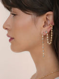 Ettika Earrings Clear Crystal with 18k Gold Plating / One Size Crystal Rainfall Earrings