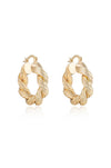 Ettika Earrings 18k Gold Plated / One Size Modern Day 18k Gold Plated Twist Hoops