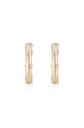 Ettika Earrings Pearl / One Size Spotted Pearl Hoop Earrings
