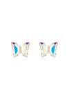 Ettika Earrings Clear Crystals / One Size Flutter Away Crystal 18k Gold Plated Earrings